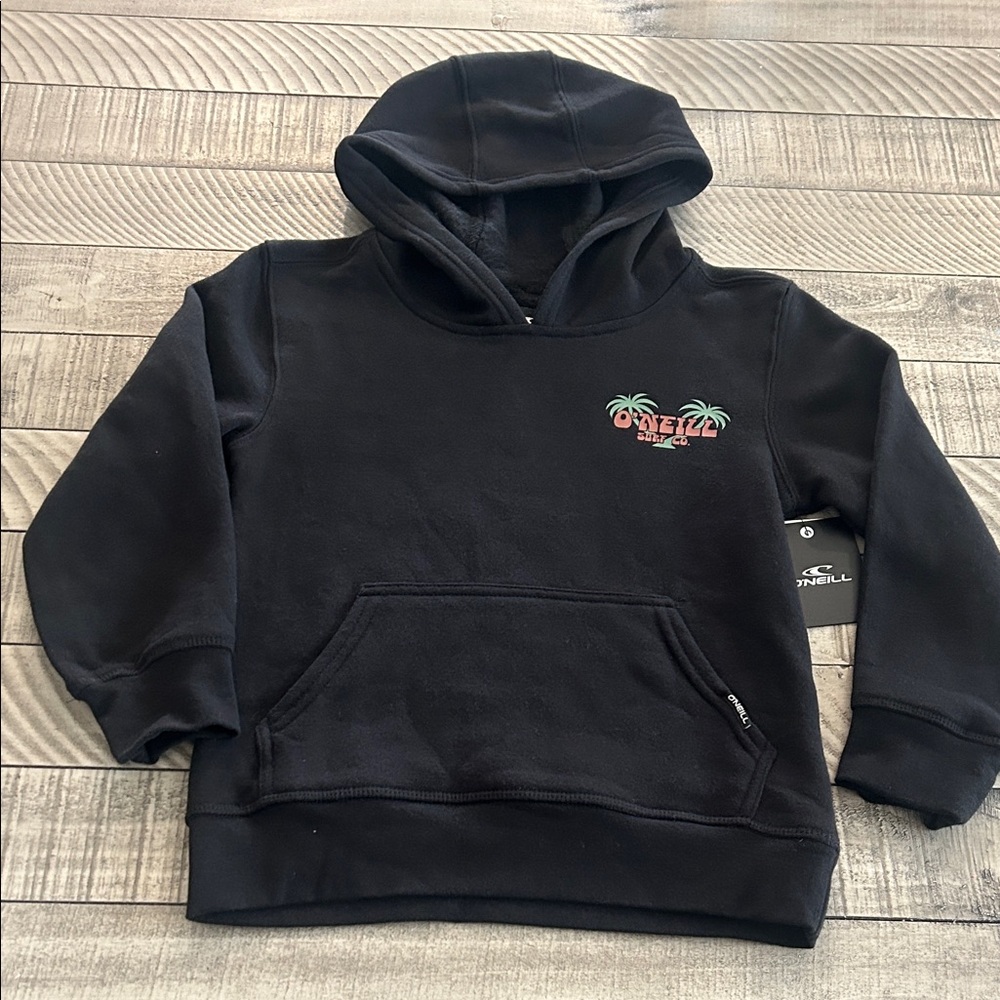 O'Neill Kids Black Hoodie with Tropical Logo